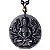 Colar Com Pingente Buda Adorando Amitabha Relevo Preto 30cm - Imagem 1