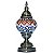 Abajur Turco Mosaico Metal Vidro Mesclado Bivolt 28 cm - Imagem 1