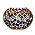 Abajur Turco Mosaico Metal Vidro Mesclado Bivolt 28 cm - Imagem 3
