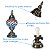 Abajur Turco Mosaico Metal Vidro Mesclado Bivolt 28 cm - Imagem 2