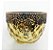 Castiçal Porta Velas Medieval em Vidro Vintage Gold - Imagem 5