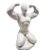 Estátua fisiculturista Vencedor Com Bandeja Branco 13cm - Imagem 4