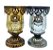 Kit Castiçais Porta Vela Medieval Vidro Gold e Prata C/ Base - Imagem 1