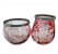 2 Castiçais Porta Velas em Vidro Moderno Floral Rosa - Imagem 1
