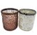 2 Castiçais Porta Velas em Vidro Moderno Detalhes Relevo - Imagem 1