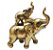 Elefante da Sabedoria Amor Com Lindo Filhote Dourado 13 cm - Imagem 1