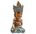 Trio de Buda Tailandês da Prosperidade Gold Azul 12cm - Imagem 6