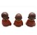Trio Buda da Felicidade Prosperidade e Paz Marrom 7cm - Imagem 3