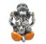Trio Ganesha da Sorte Hindu Ganesh da Felicidade Color 5cm - Imagem 6