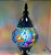 Abajur Turco Mosaico Metal Vidro Colorido Bivolt 28 cm - Imagem 4