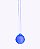 Bola Multifacetada Azul Feng Shui Furo para Pendurar 4cm - Imagem 4