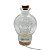 Enfeite Garrafa Caveira de Vidro com Base Iluminada 19 cm - Imagem 3