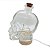 Enfeite Garrafa Caveira de Vidro com Base Iluminada 19 cm - Imagem 2