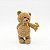Enfeite de Resina Urso Romântico Dourado Rosa Brilhante 14 cm - Imagem 1