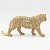 Estátua Tigre Dourado Andando Brilhante Detalhado 22 cm - Imagem 4