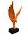 Escultura Águia Dourada Decoração Sala Escritório Resina - Imagem 1