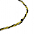 Guia 3 Fios Trançado Cristal Dourado e Preto Proteção 60 cm - Imagem 3