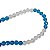 Guia Cristal 147 Contas Azul Claro e Cristal 60 cm Umbanda - Imagem 2