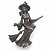 Estátua Bruxa Wicca com Vassoura em Resina Bronze 19 cm - Imagem 1