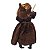 Enfeite Bruxa com Vassoura para Pendurar Vestido Marrom 23cm - Imagem 3