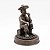 Imagem Preto Velho Estátua Resina Cor Cobre Sabedoria 13 cm - Imagem 1
