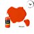Pigmento Líquido Laranja para velas 100ml Saramanil - Imagem 1