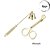Kit Tesoura aparador e Abafador Sino de pavio Gold Olympia - Imagem 1