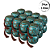 24un Cerâmica Chinesa Azul 130ml - Imagem 1