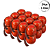 24un Cerâmica Chinesa Vermelho 130ml - Imagem 1