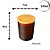 Pote de Vidro Ambar Fosco 220ml c/ Tampa Hermética de Bamboo - Imagem 1