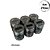 6un Pote Black Relevo Com Tampa de Vidro 250ml - Imagem 1