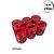 6un Pote Red Relevo Com Tampa de Vidro 250ml - Imagem 1