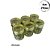 6un Pote Green Relevo Com Tampa de Vidro 250ml - Imagem 1