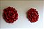 Rosa de cerâmica - com pintura - 30cm - Imagem 4
