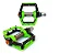 Pedal Kapa Bike Bicicleta Mtb K-130 Com Travas E Rolamentos Verde - Imagem 1