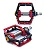 Pedal Kapa Bike Bicicleta Mtb K-130 Com Travas E Rolamentos Vermelho - Imagem 1