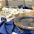 Kit Sousplat Completo Mesa Posta Azul Jacquard com Guardanapos e Pg - Imagem 4