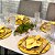 Kit Sousplat Completo Mesa Posta Dourado Jacquard com Guardanapos e Pg - Imagem 3