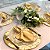 Kit Sousplat Completo Mesa Posta Dourado Jacquard com Guardanapos e Pg - Imagem 2
