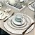 Kit Sousplat Completo Mesa Posta Branco Off white Jacquard com Guardanapos e Pg - Imagem 3