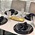 Kit Sousplat Completo Mesa Posta Preto Jacquard com Guardanapos e Pg - Imagem 2
