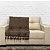 Manta Xale de Sofá e Cama Decorativa Jacquard Medalhão Marrom - Imagem 8