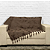 Manta Xale de Sofá e Cama Decorativa Jacquard Medalhão Marrom - Imagem 2