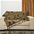 Manta Xale de Sofá e Cama Decorativa Jacquard Medalhão Marrom - Imagem 3