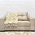 Manta Xale de Sofá e Cama Decorativa Jacquard Medalhão Bege - Imagem 8