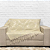 Manta Xale de Sofá e Cama Decorativa Jacquard Medalhão Bege - Imagem 6
