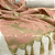 Manta Xale de Sofá e Cama Decorativa Jacquard Medalhão Rosê Rosa - Imagem 7