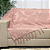 Manta Xale de Sofá e Cama Decorativa Jacquard Medalhão Rosê Rosa - Imagem 8