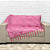 Manta Xale de Sofá e Cama Decorativa Jacquard Medalhão Rosê Rosa - Imagem 3