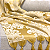 Manta Xale de Sofá e Cama Decorativa Jacquard Medalhão Dourado - Imagem 3